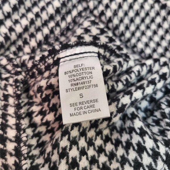 2550 Revival Boutique Black/White Houndstooth Women's Shorts Size Small - Picture 5 of 6